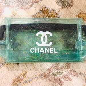 CHANEL Iridescent Green Cosmetic Pouch